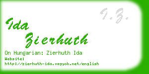 ida zierhuth business card
